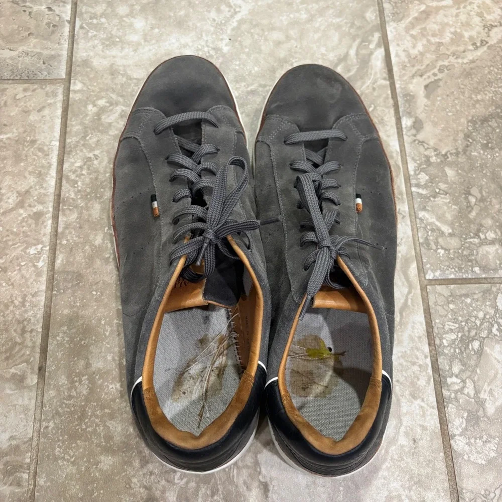 Allen Edmonds Courtside Grey Suede Low Top Sneakers Mens 14 D 4643